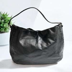 Banana Republic Black Leather Slouchy Shoulder Bag